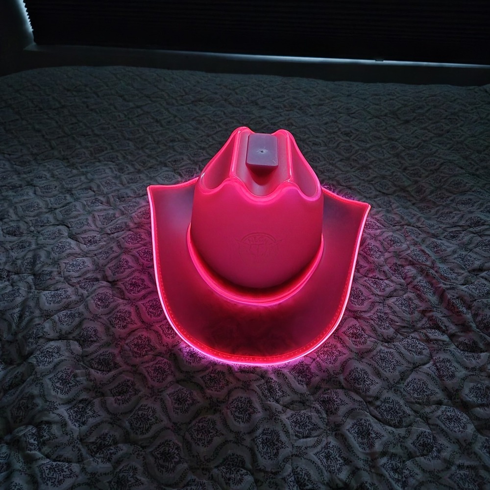 Neon Cowboys Pink LED Cowboy Patry Hat, Bachelorette, Bachelor, Light Up Hat - Picture 14 of 16